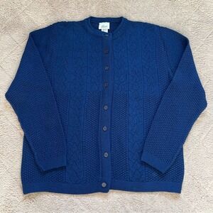 Vintage Alicia Orlon Acrylic Knit Sweater Coastal Grandma Minimalist Sz‎ L/XL